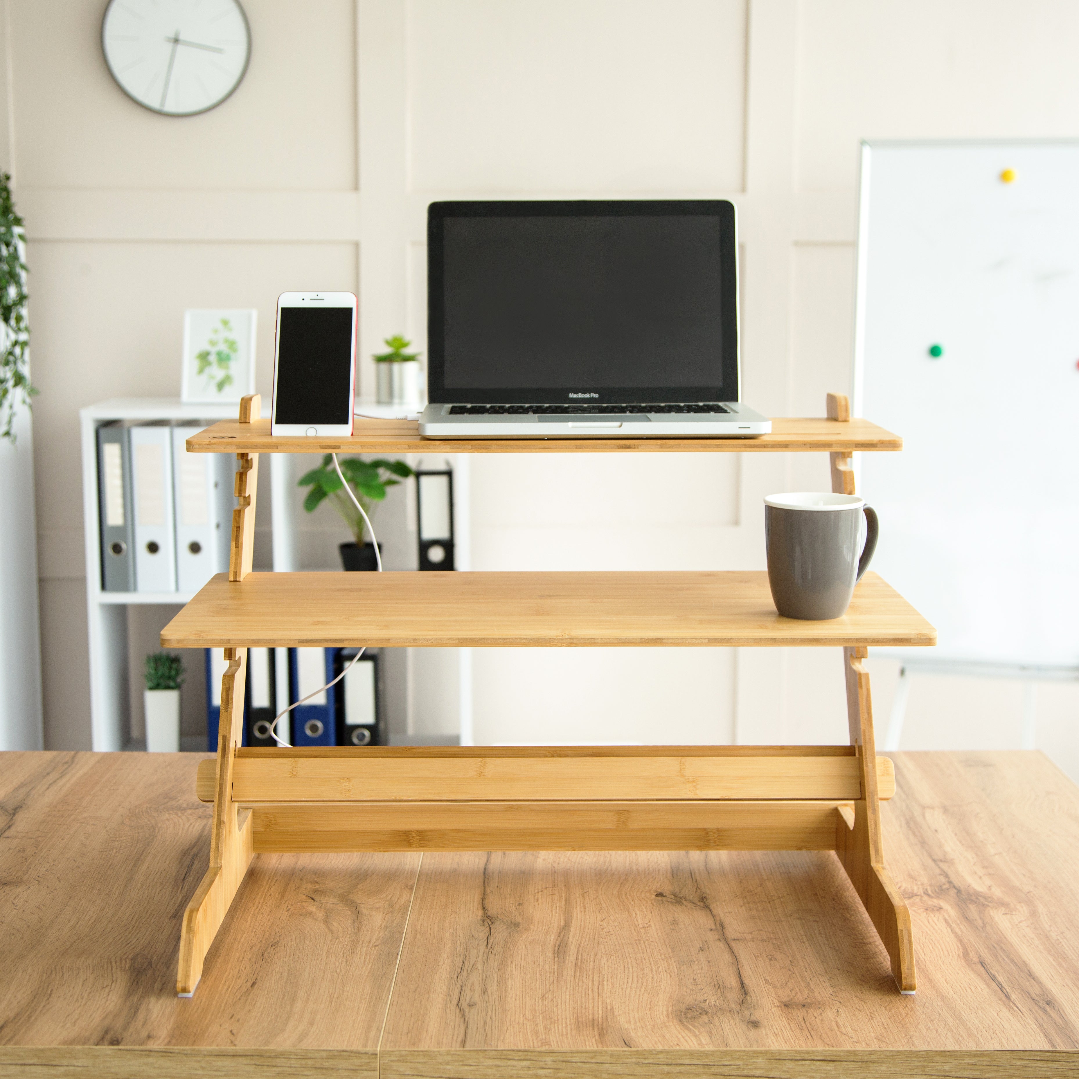 Bamboo discount adjustable desk