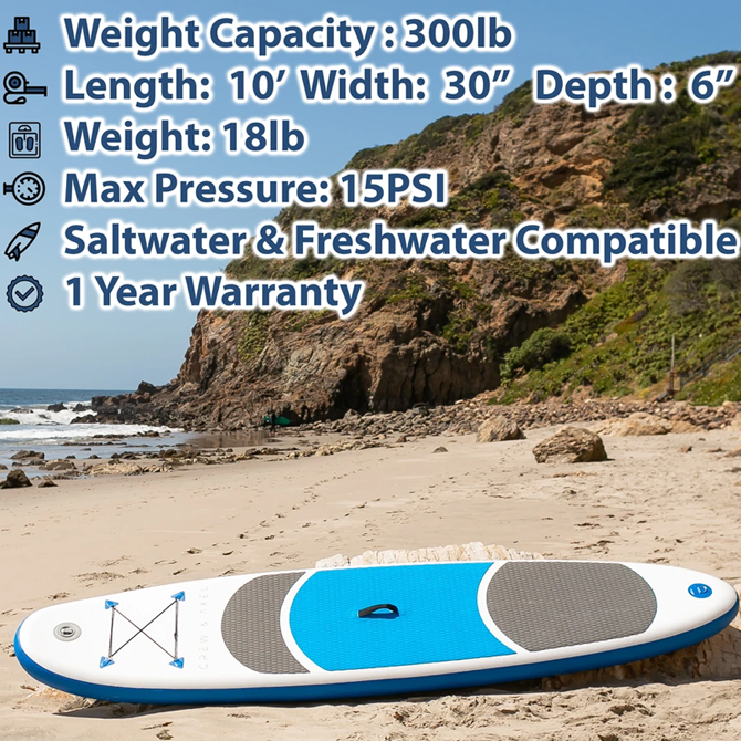Best Inflatable Stand Up Paddle Board Sup Set – Crew& Axel
